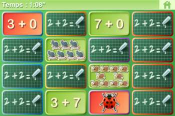 Hippopomaths : un jeu de mémo avec des chiffres et des calculs jeu ipad Hippopomaths
