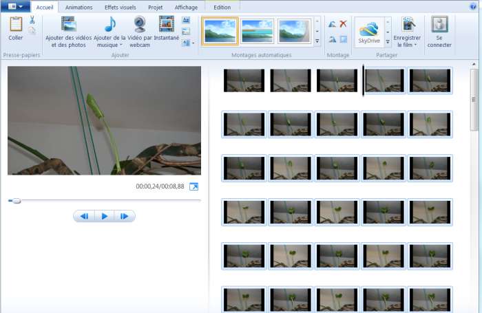 Tutoriel Movie Maker : vue d'ensemble